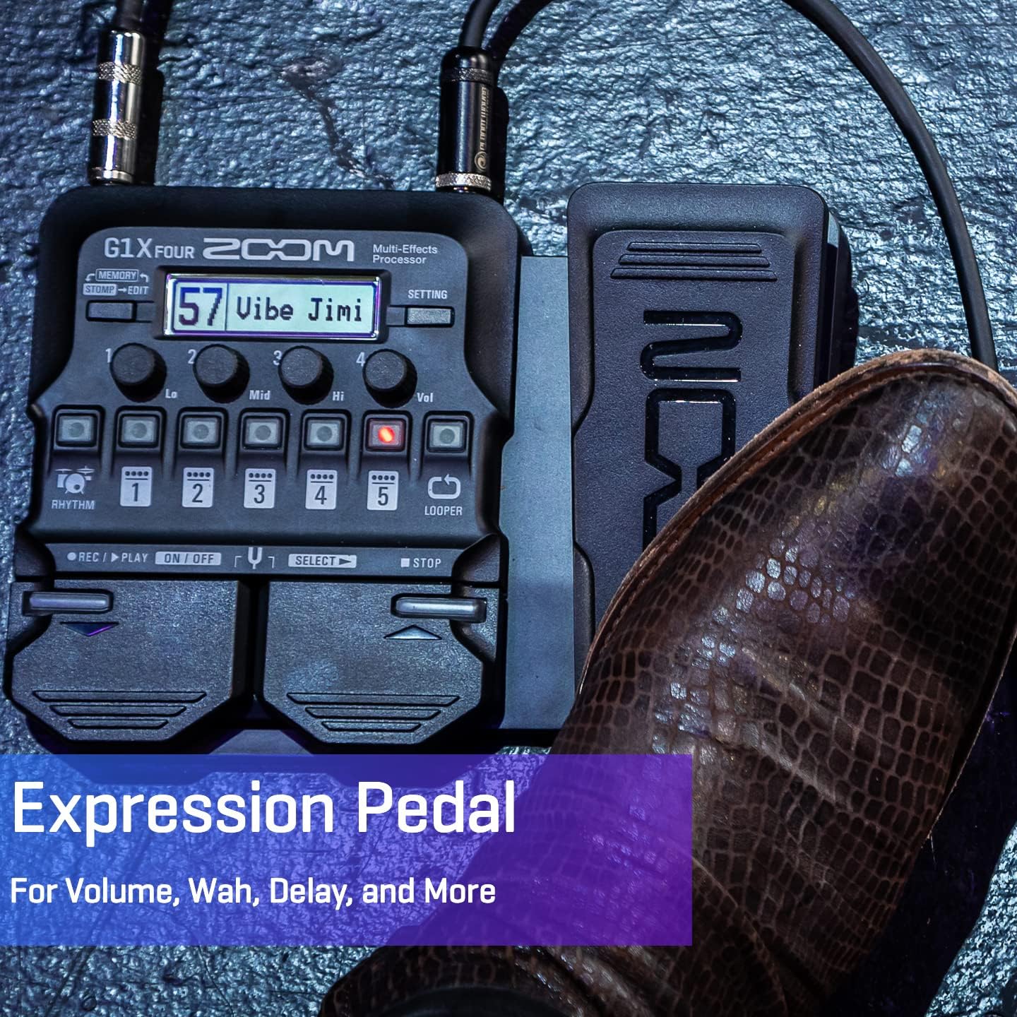 Zoom G1X FOUR Multi-Effects Guitar Pedal Expression Pedal