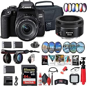 Canon 1895C002 EOS Rebel T7i DSLR Camera Bundle - Renewed