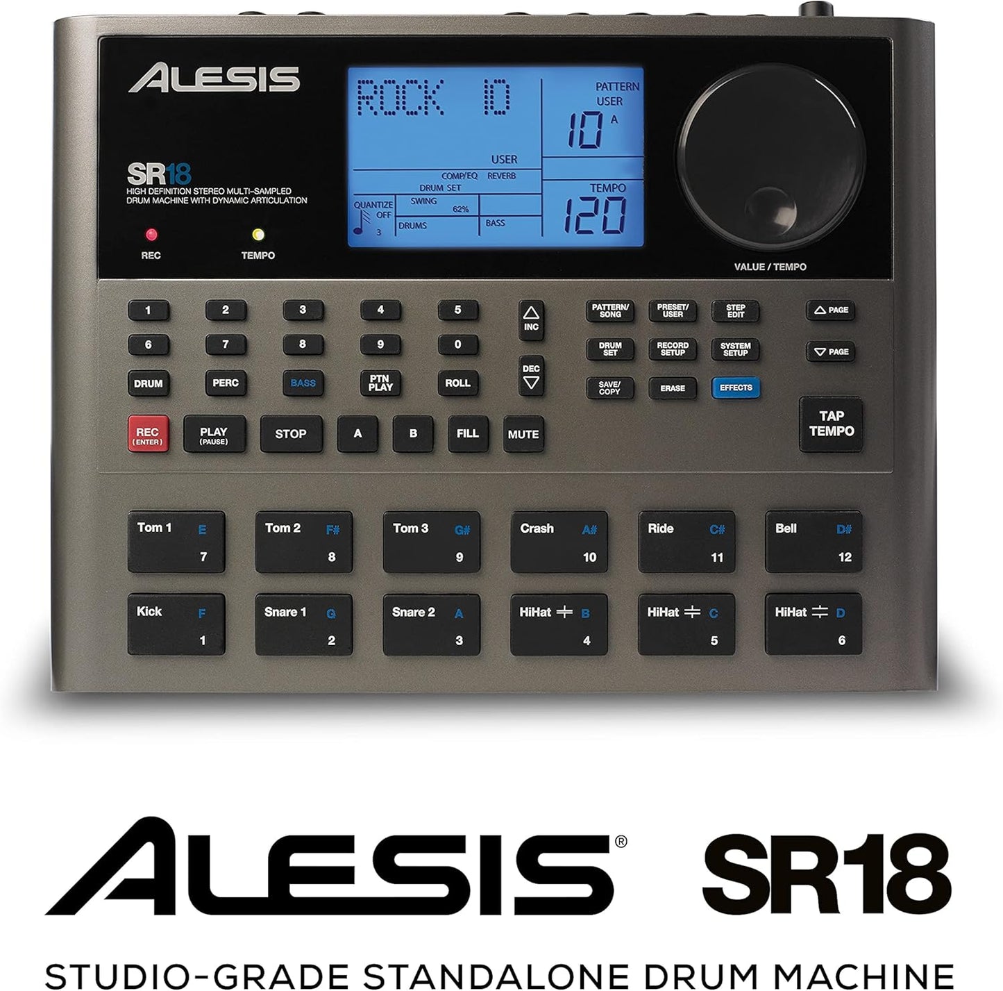 Alesis SR-18 Studio Drum Machine with Effects and Sounds