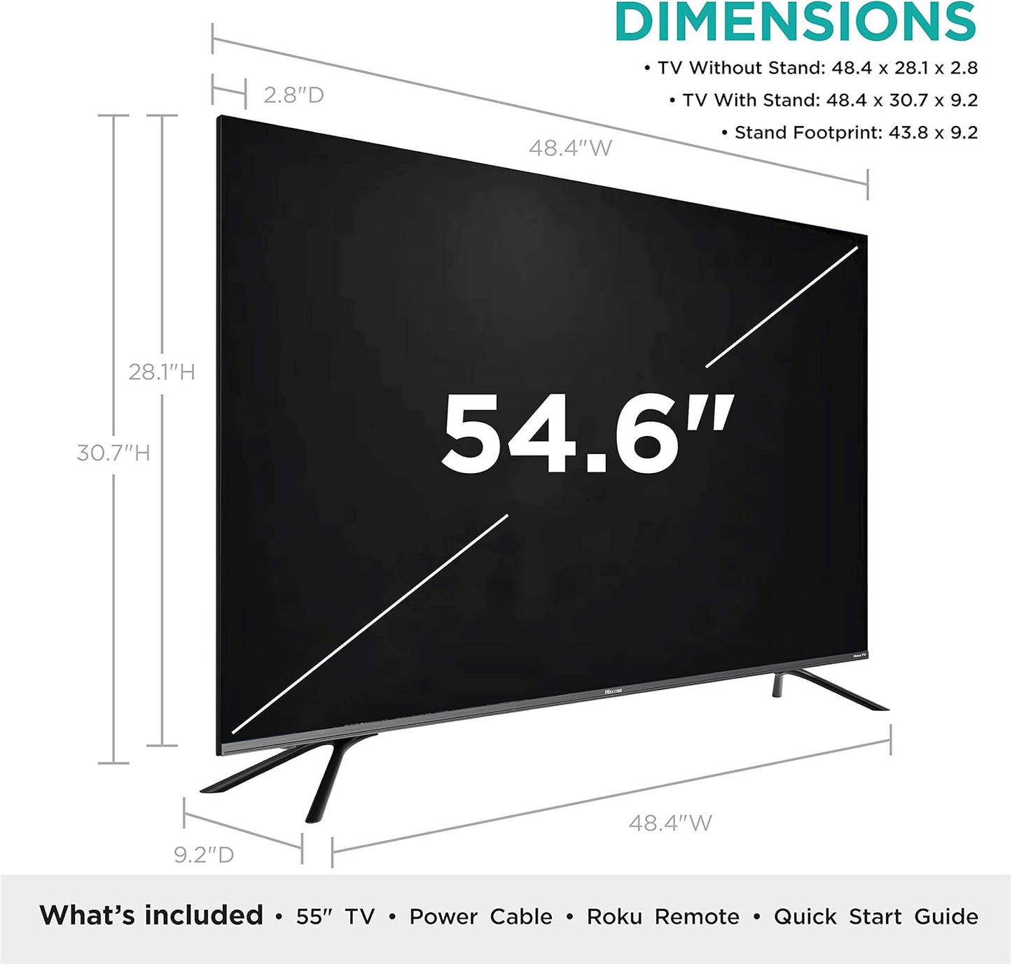 Hisense 55R8F 55-Inch 4K ULED Roku Smart TV