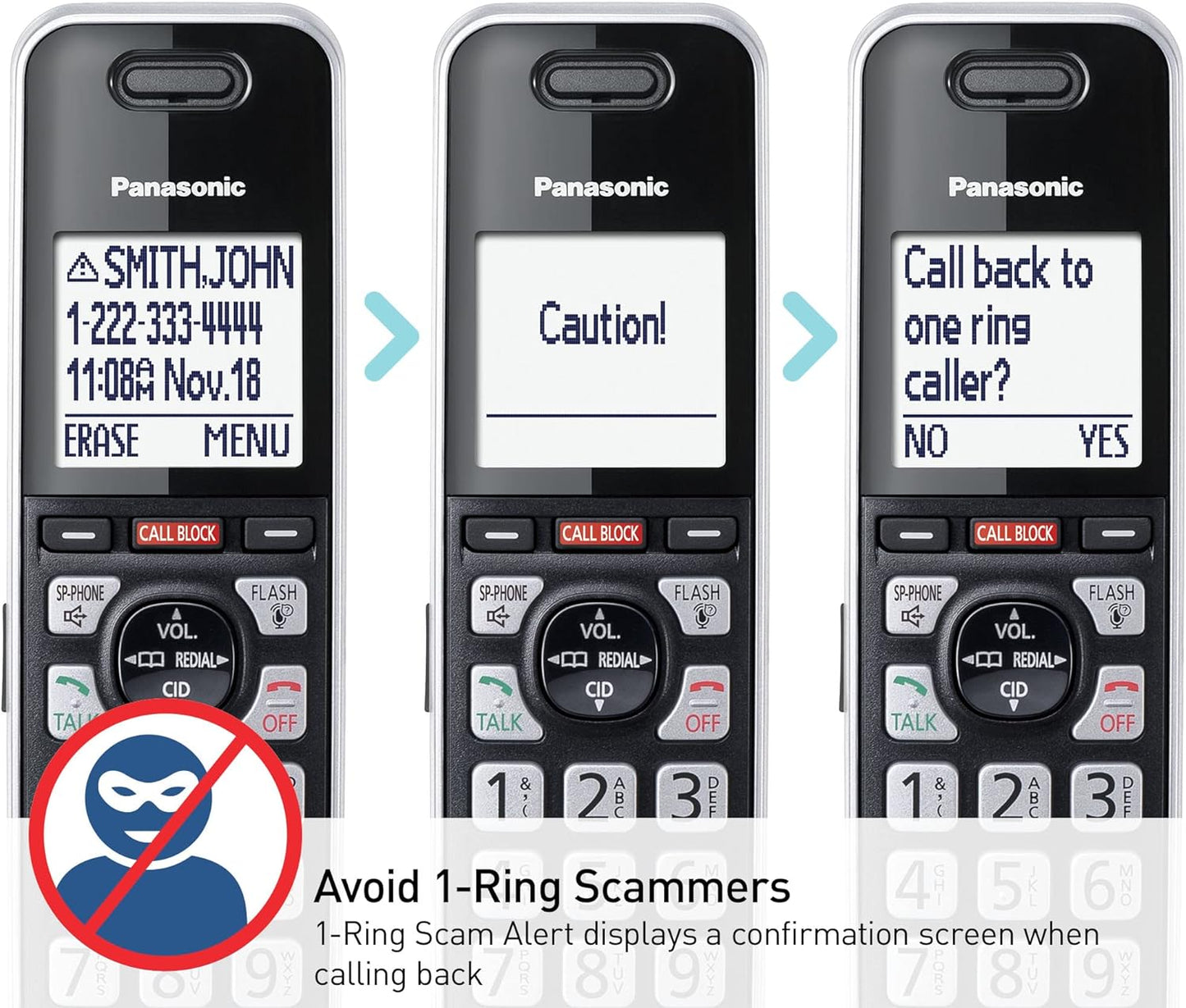 Panasonic KX-TGF975B Cordless Phone System 5 Handsets