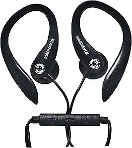 Magnavox HPMV4854BK Earhook Earbuds with Microphone - Black