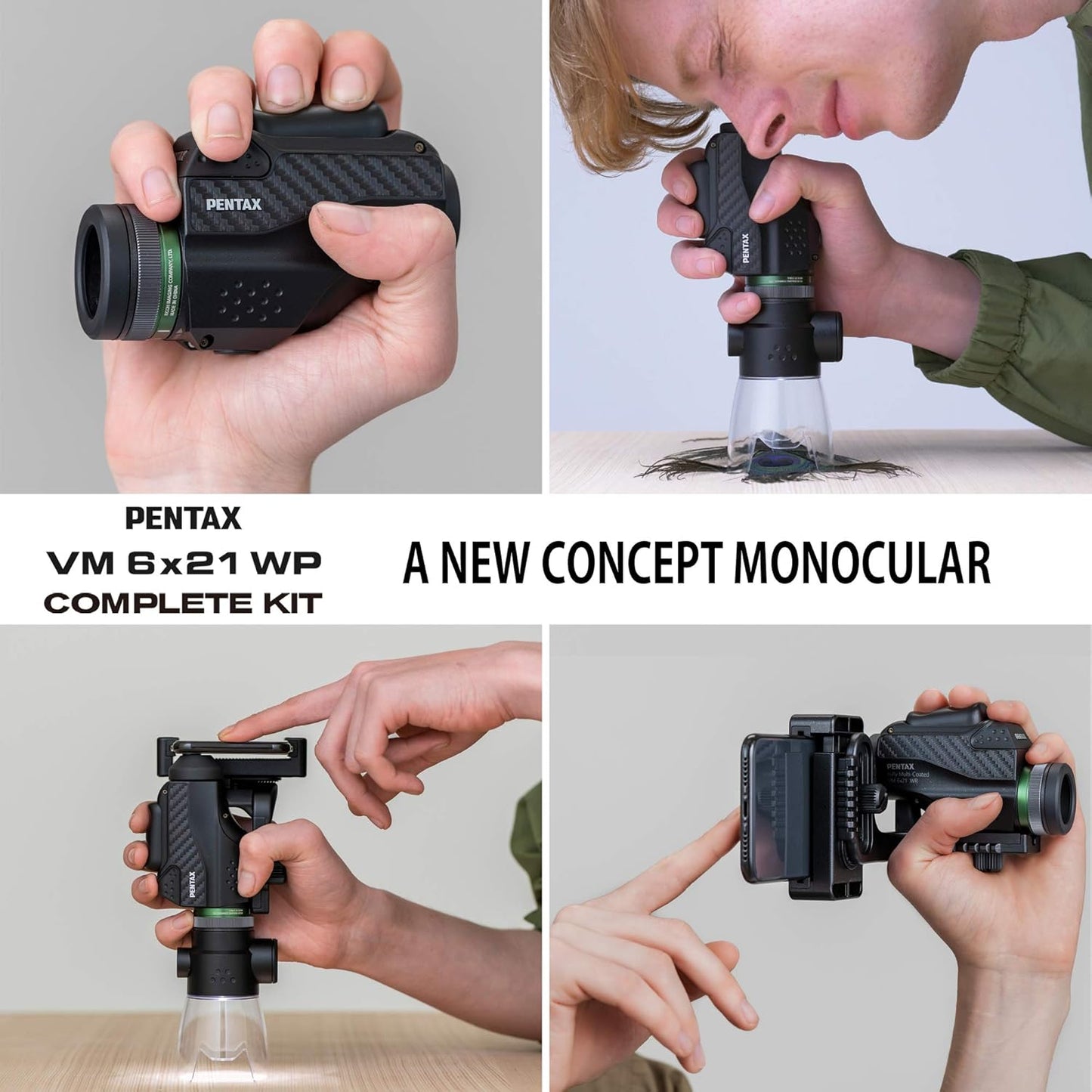 Pentax 63621 Monocular VM 6x21 WP Complete Smartphone Kit