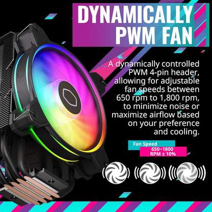 Cooler Master RR-S4KK-20PA-R1 Hyper 212 Halo CPU Cooler