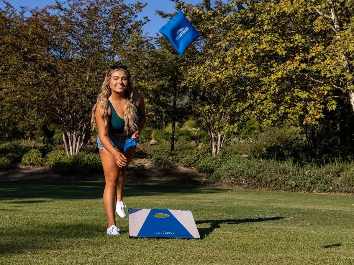 Monoprice 144263 Wood Cornhole Game Outdoor Fun