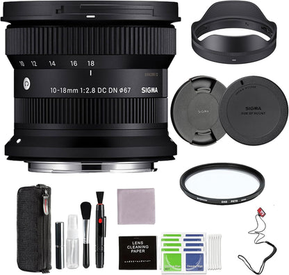 Sigma 207972 10-18mm f/2.8 RF-S Lens with Bundle