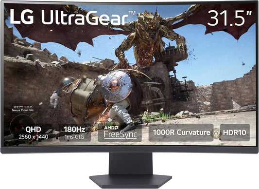 LG 32GS60QC-B Ultragear 32" Curved Gaming Monitor 180Hz
