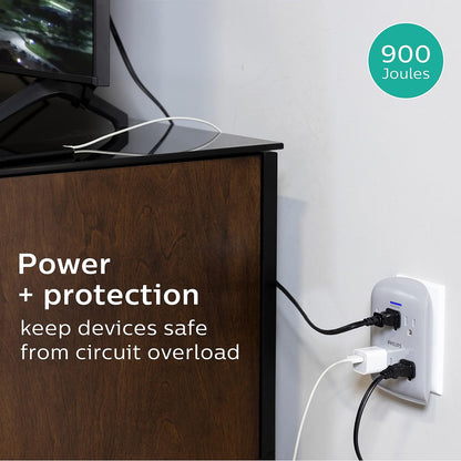 Philips Philips 6-Outlet Surge Protector 900 Joules 2-Pack