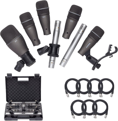Samson DK707 7-Piece Drum Microphone Kit with Cables
