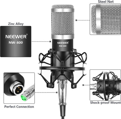 Neewer 40092174 Cardioid Studio Condenser Microphone Set
