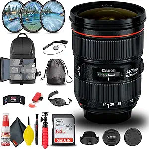 Canon 5175B002 EF 24-70mm f/2.8L II USM Lens Bundle