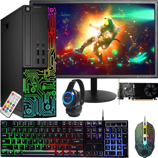 Dell Core i5 RGB Gaming Desktop PC Bundle Renewed