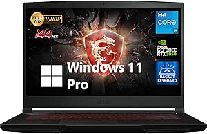 MSI Intel Core i5 GF63 Thin 15.6" Gaming Laptop