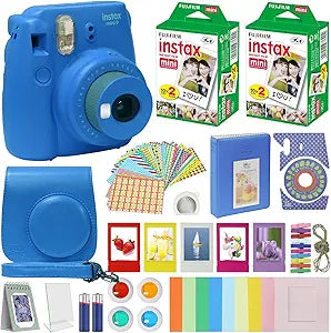 Fujifilm Mini 9 Instant Camera Cobalt Blue Bundle
