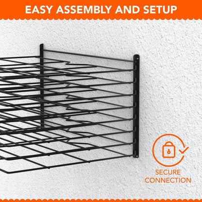 Zoom 6 Wall Mounted Art Drying Rack 8-Shelf