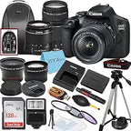 Canon EOS 2000D/Rebel T7 Dual Lens DSLR Bundle (Renewed)