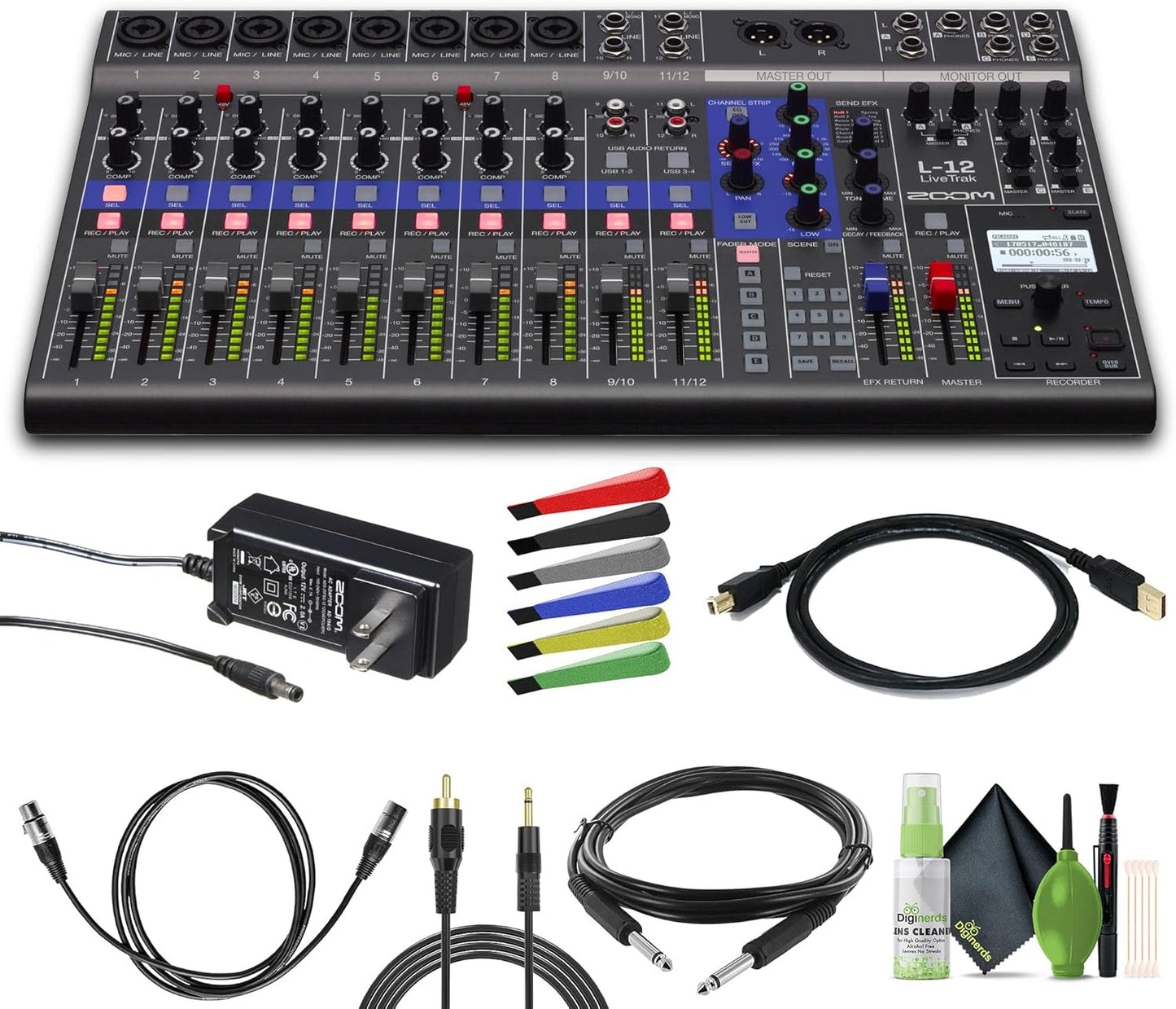 Zoom LiveTrak L-12 Digital Mixer Recorder - Multitrack Streaming
