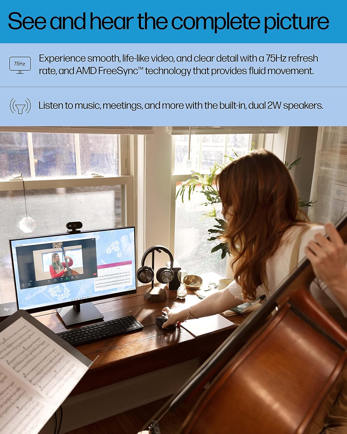 HP 27h 27" Full HD IPS Monitor - Black