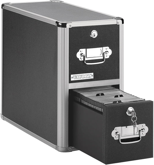 Vaultz VZ01094 CD Case Holder with Key Locks Black