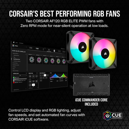 Corsair CW-9060074-WW iCUE H100i Elite LCD XT CPU Cooler