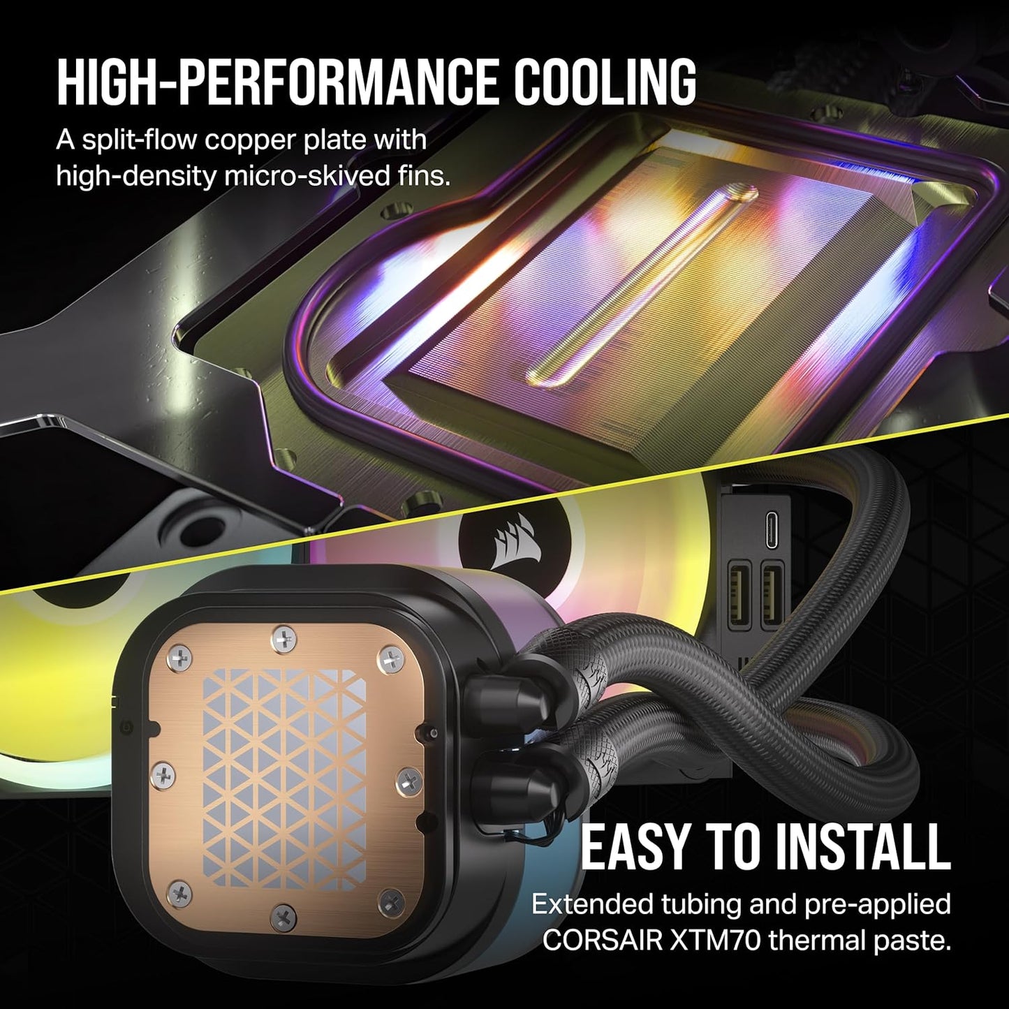 Corsair CW-9061008-WW iCUE Link H150i LCD - 360mm Liquid CPU Cooler