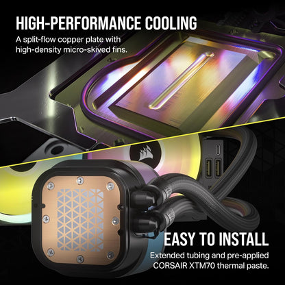 Corsair CW-9061008-WW iCUE Link H150i LCD - 360mm Liquid CPU Cooler