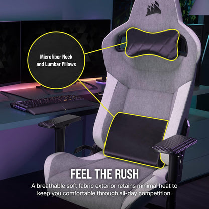 Corsair CF-9010058-WW T3 Rush Fabric Gaming Chair Gray