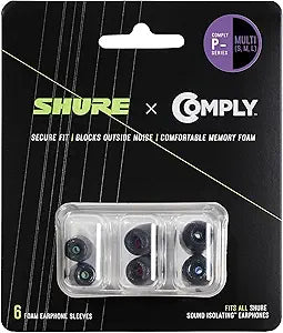 Shure EACYPF-6KIT Comply P-Series Foam Earphone Sleeves