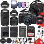 Canon R8 Mirrorless Camera 24-50mm + 75-300mm Lens Bundle (Renewed)