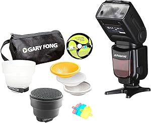 Polaroid PL190 Power Zoom Flash w/ Lighting Kit