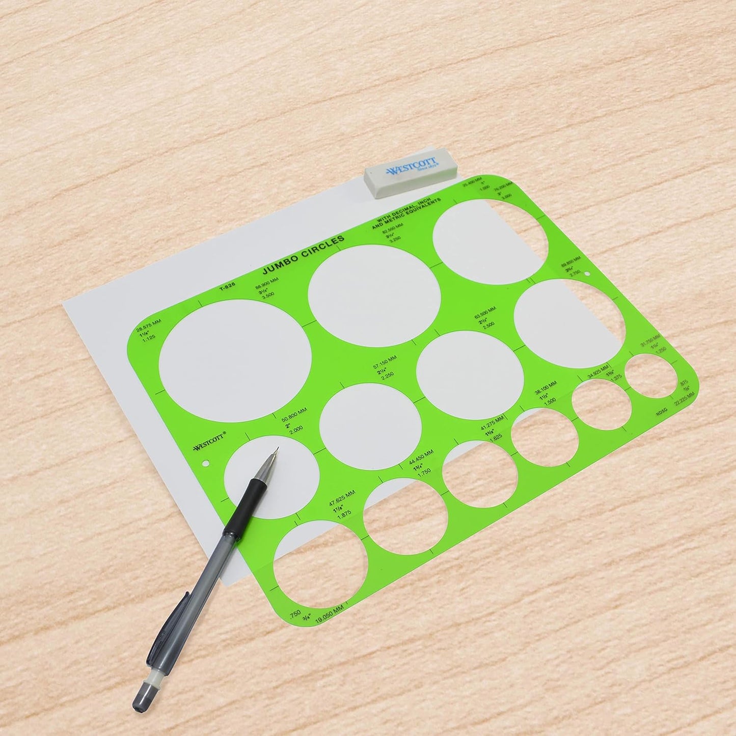 Westcott T-826 Jumbo Circles Template - Drawing Tool