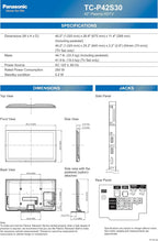 Panasonic TC-P42S30 42-Inch 1080p VIERA Plasma HDTV