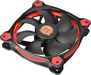 Thermaltake CL-F038-PL12RE-A Riing 12 Red LED Case Fan