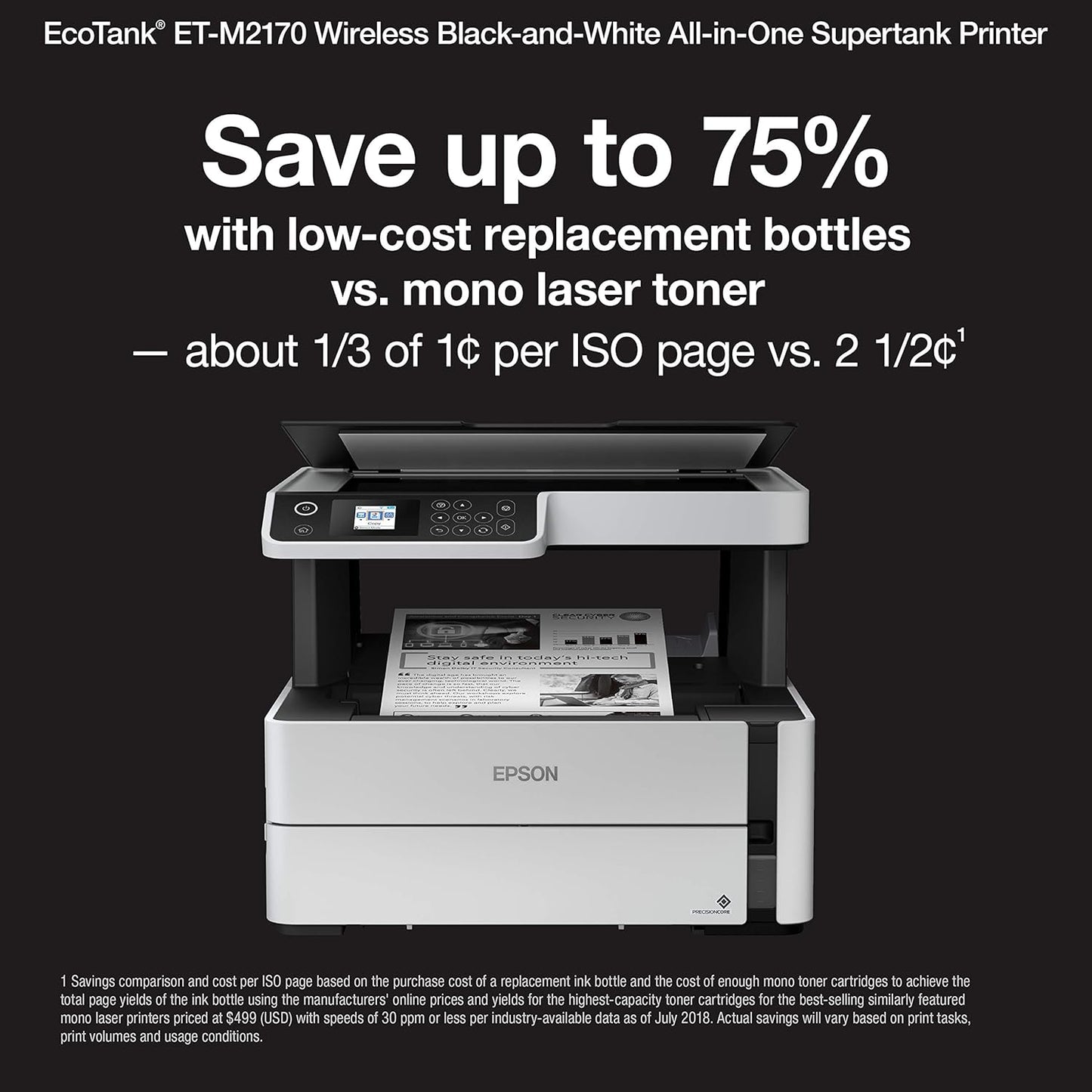 Epson ET-M2170 EcoTank Wireless Monochrome Printer