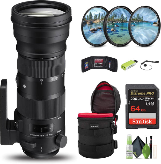 Sigma 150-600mm F/5-6.3 Lens Nikon Teleconverter Kit