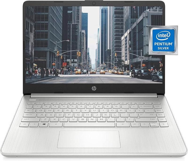 HP 14-dq0090nr 14-inch Pentium 128GB SSD Windows 11 Laptop — main product image