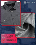 Spyder Men's - Button Down Tech Performance Long Sleeve Shirt