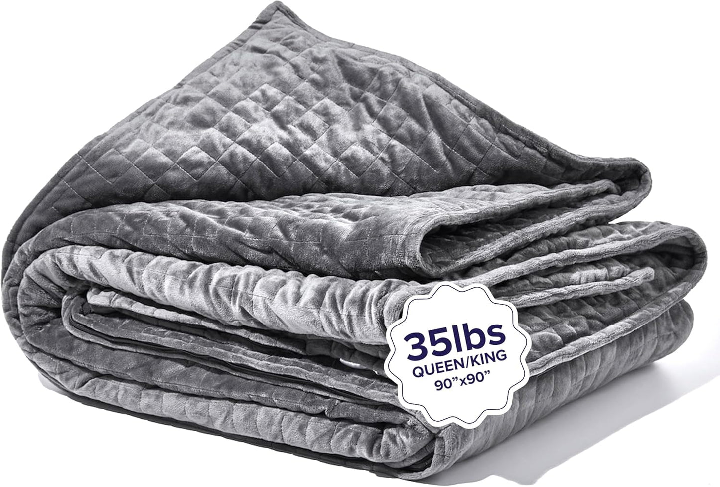 Gravity EQ6700 Weighted Blanket 35lbs Queen/King Grey