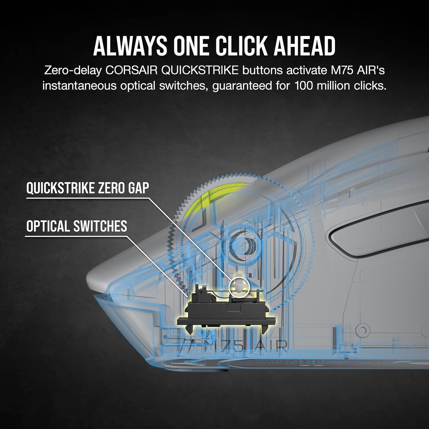 Corsair CH-931D102-NA M75 AIR Mouse - Wireless, 26K DPI, Ultra-Light, FPS Gaming