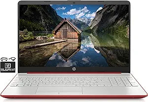 HP Premium 15.6" Laptop Pentium 128GB SSD Red
