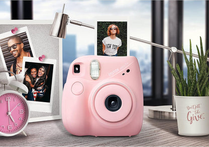 Fujifilm Instax Mini 7+ Instant Film Camera - Light Pink Renewed