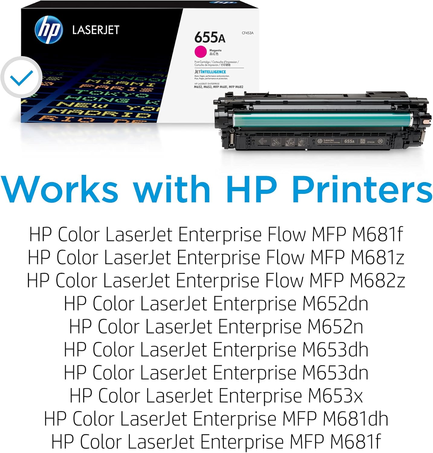 HP 655A CF453A Magenta LaserJet Toner Cartridge