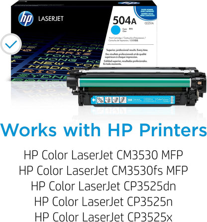 HP CE251A 504A Cyan Toner Cartridge