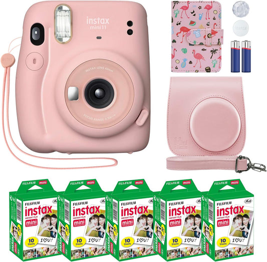 Fujifilm Instax Mini 11 Pink Camera + Film Bundle