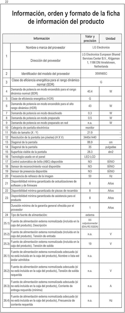 LG 35WN65C-B 35" Curved UltraWide QHD HDR FreeSync Monitor