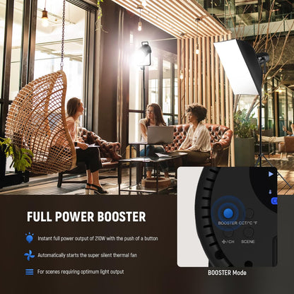 Neewer CB200B 210W LED Video Light Bi-Color 2700K-6500K