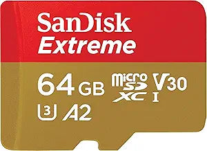 SanDisk SDSQXA2-064G-GN6MA 64GB Extreme microSDXC UHS-I Card A2 — main product image