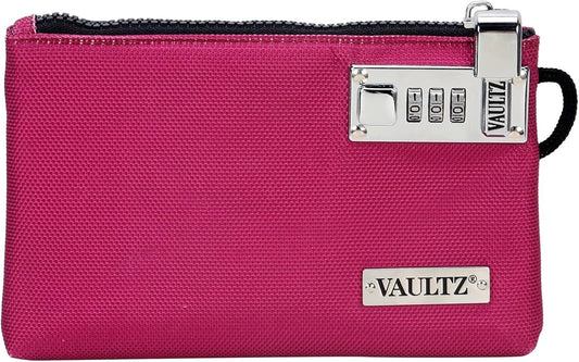 Vaultz Money Bag with Lock - 5x7 Inch - Berry