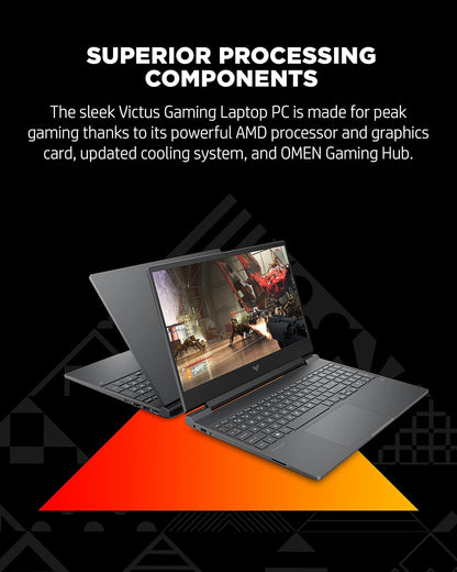 HP Victus 15 Gaming Laptop, Ryzen 5, Radeon RX 6500M
