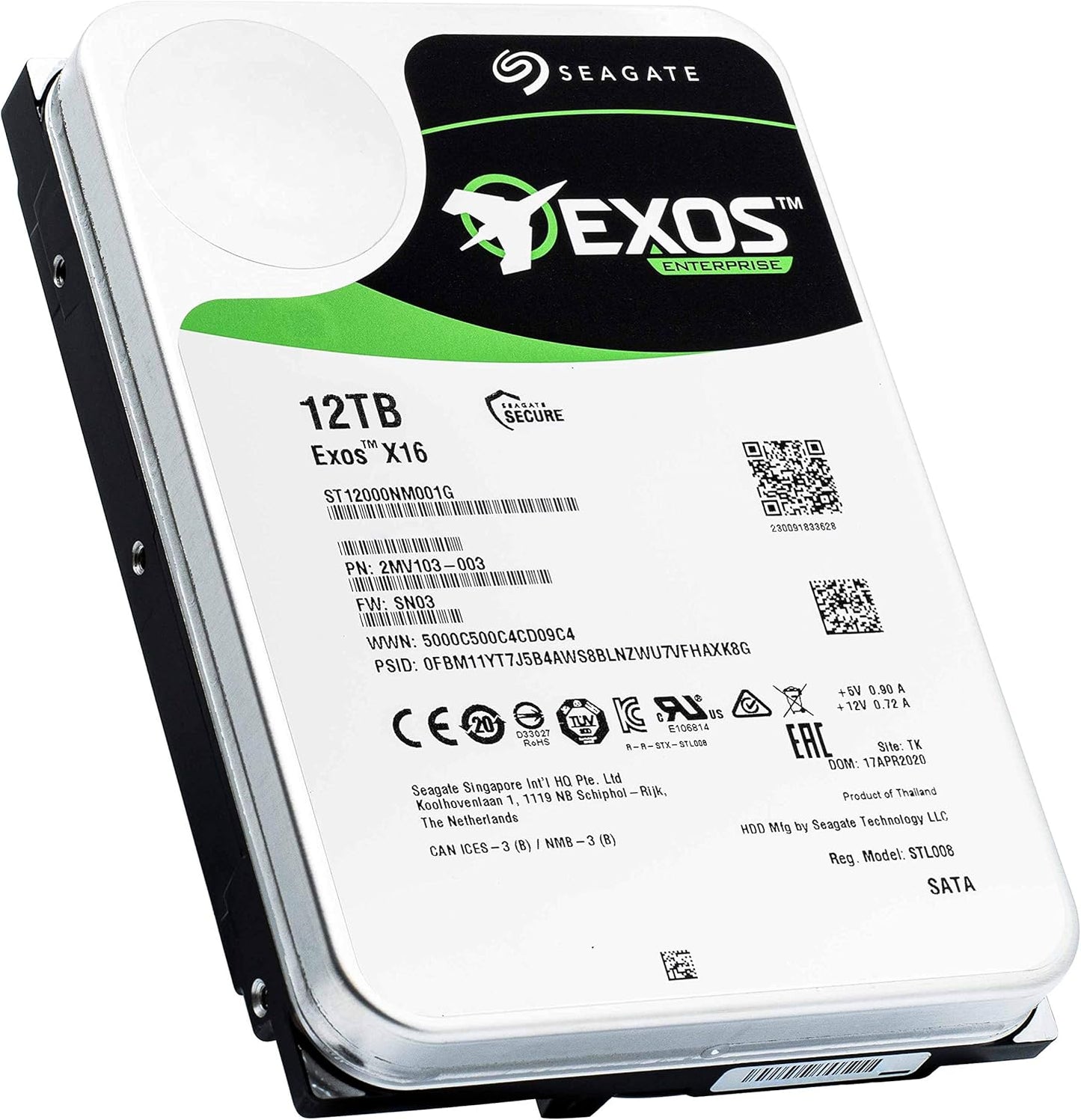 Seagate ST12000NM001G Exos X16 12TB Enterprise HDD